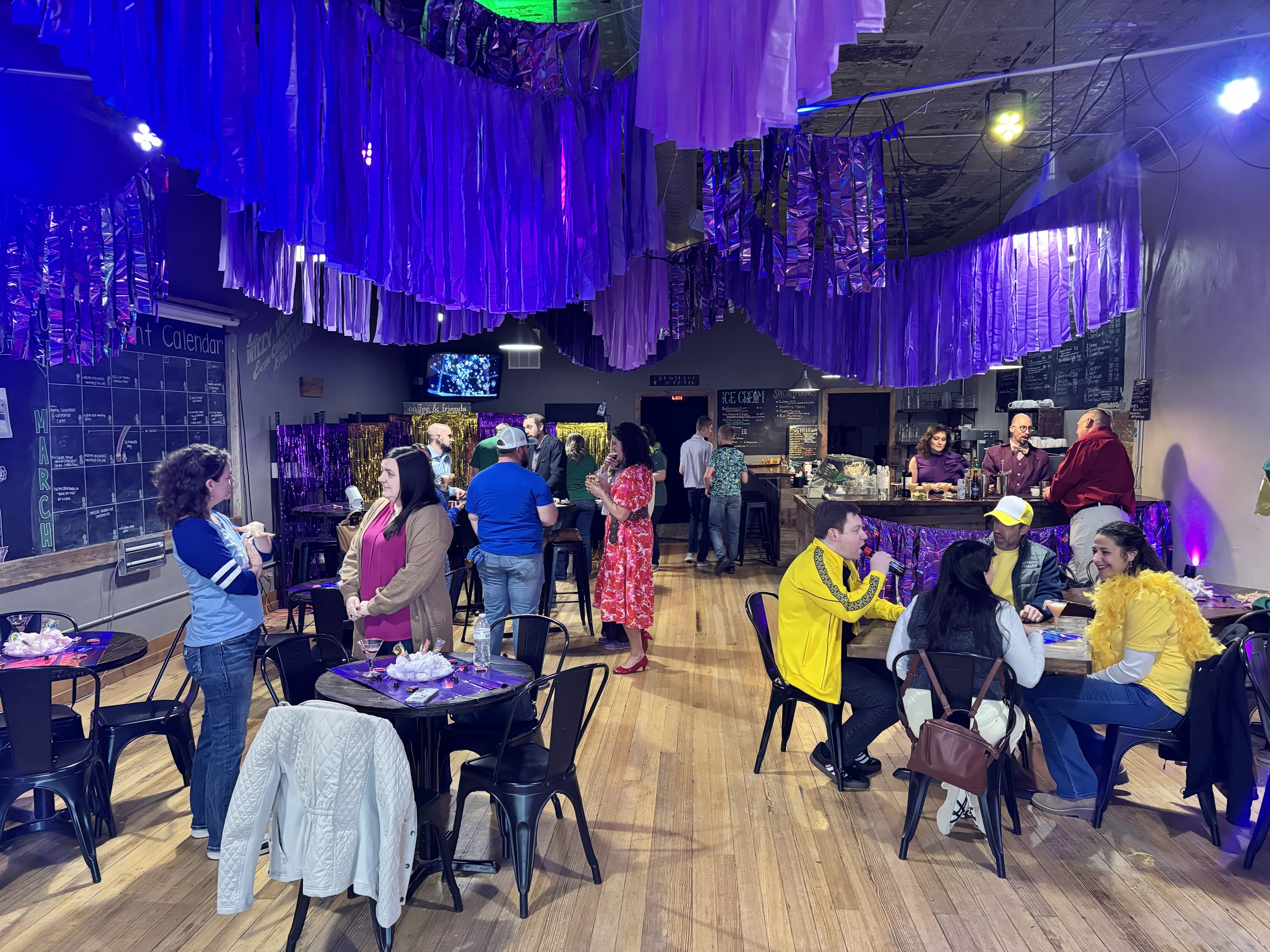Willy Wonka Game Night Golden Ticket gathering